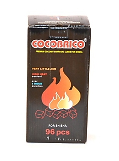 Кокосовый уголь для кальяна Cocobrico 96 шт